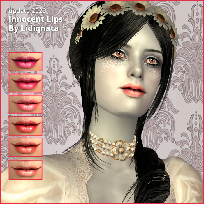 innocent lips by lidiqnata for sims 2